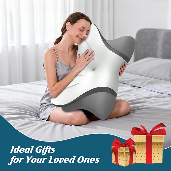 Cervical Neck Pillow for Pain Relief, Bed Pillows for Sleeping, Ergonomic Cooling Pillow, Orthopedic Contour Pillow for Side Back Stomach Sleepers,Neck Support Memory Foam Pillows with Pillow Covers