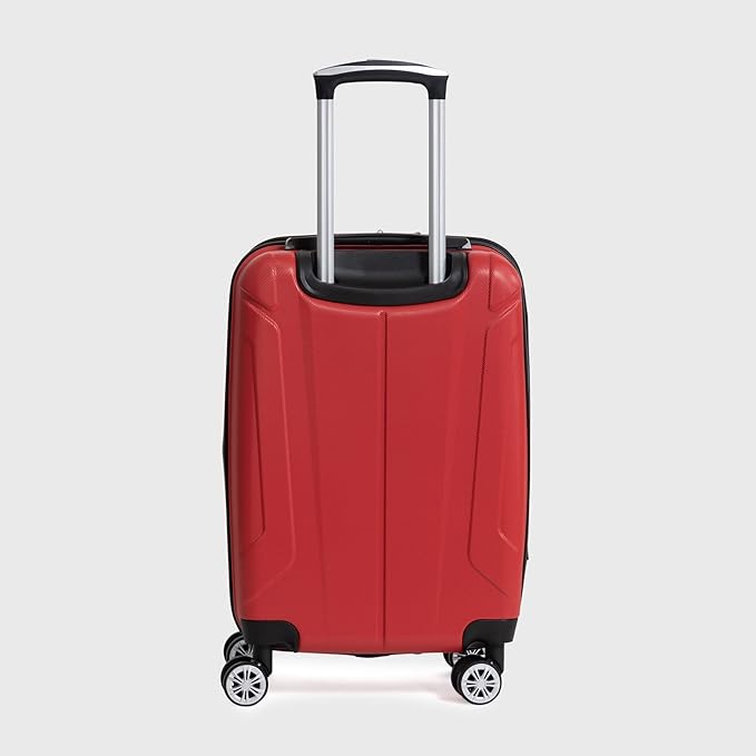 Ben Sherman Derby Spinner Travel Upright Luggage, Lipstick Red, 20-Inch Carry On