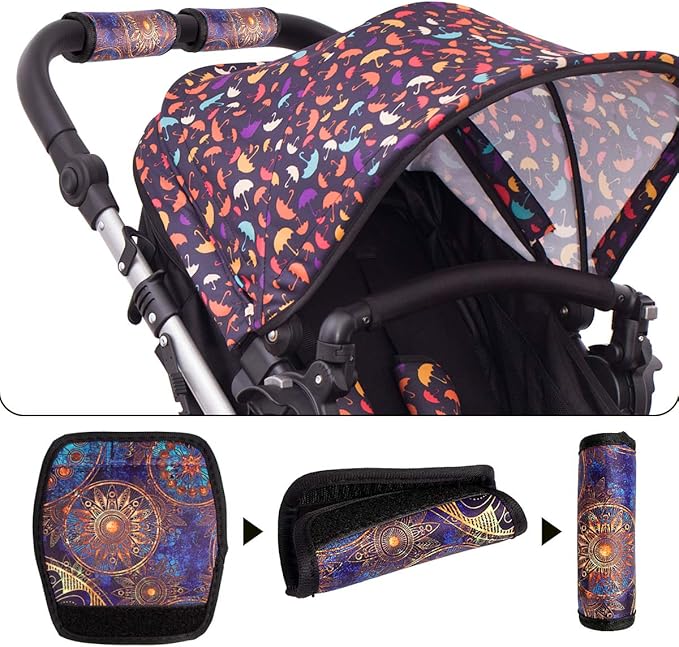 3 Pcs a Set, Comfort Neoprene Handle Wraps/Grip/Identifier for Travel Bag Luggage Suitcase Baby Carriage