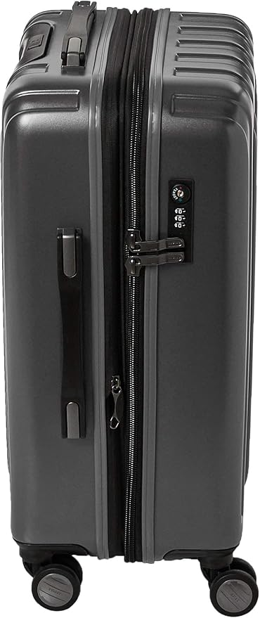 DELSEY PARIS Titanium Hardside Expandable Luggage with Spinner Wheels Carry-On Luggage, Graphite, Carry-On 21 Inch