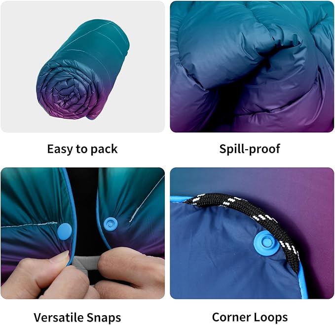 Camping Blanket,MINI Puffy Blanket Lightweight Windproof Water Resistant for Outdoors,Hiking,Beach,Car,Picnic,Stadium