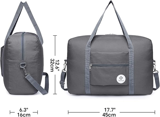 For Spirit Airlines Personal Item Bag 18x14x8 Foldable Travel Duffel Bag Tote Carry on Luggage Duffle Overnight for Women and Men