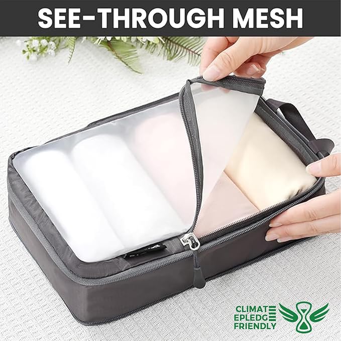 BAGAIL 6 Set Ultralight Compression Packing Cubes Packing Organizer for Travel Accessories Luggage Suitcase Backpack