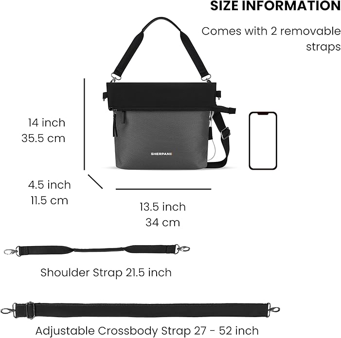 Sherpani Vale, Anti Theft Versatile Crossbody Bag, Fashion Tote Bag, Travel Shoulder Bag, Designer Handbag for Women
