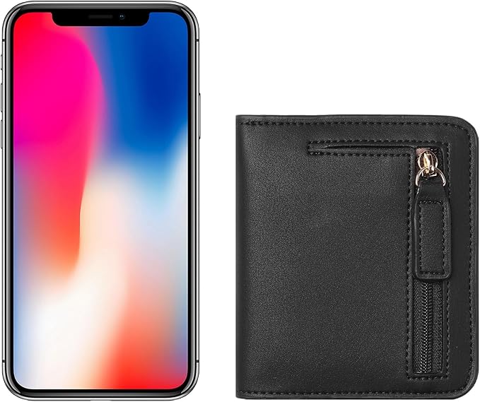 Toughergun Women’s Small Slim Leather Wallet with RFID Protection, Compact Bifold Mini Purse with Clear ID Window