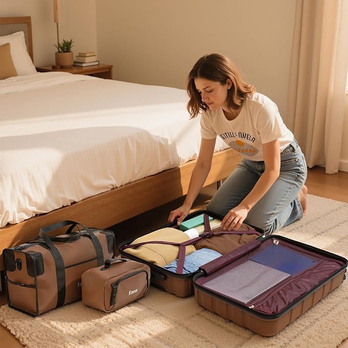 Luggage Sets 5 Piece,Suitcases with Wheels, Hard Case Luggage with Detachable Spinner Wheels,Carry On Luggage Set (5 Piece Sets (20"/24"/28"/DB/TB))