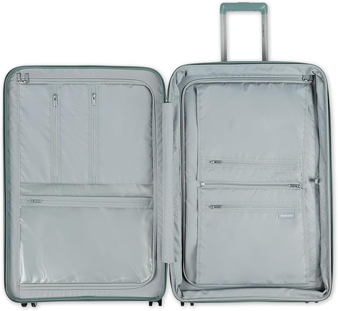 Samsonite Elevation Plus - Large Hardside Luggage - Scratch Resistant Polypropylene Shell, RightHeight™ Adjustable Handle, Integrated AirTag Holder, TSA Lock, WetPak™ Compartment - Cypress Green