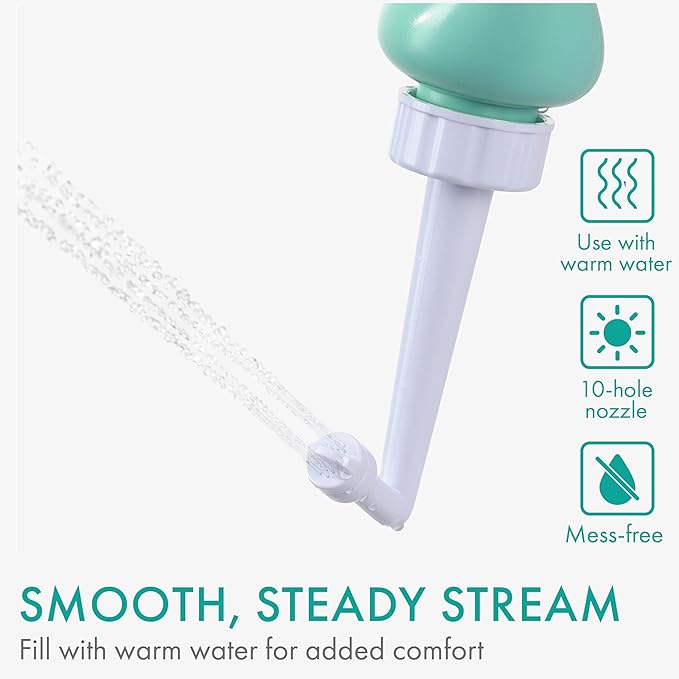Peri Bottle - Postpartum and Perineal Care - FSA HSA Eligible - Portable Hand Held Travel Bidet Sprayer for Women or Men - Handheld Jet Spray Bottle for Toilet - Pack of 1 - Blue