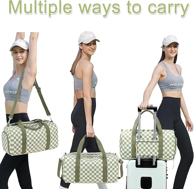 BLUBOON Duffle Bag Girls Kids Cute Gym Bag with Shoes Compartment & Wet Separation Waterproof Sports Overnight Travel Bag