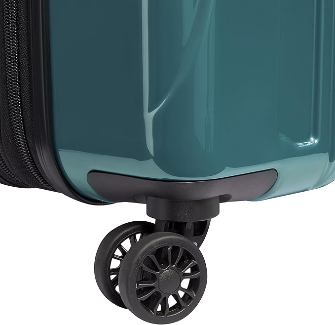 DELSEY PARIS Helium Aero Hardside Expandable Luggage with Spinner Wheels, Metallic Green, Carry-On Plus 21 Inch