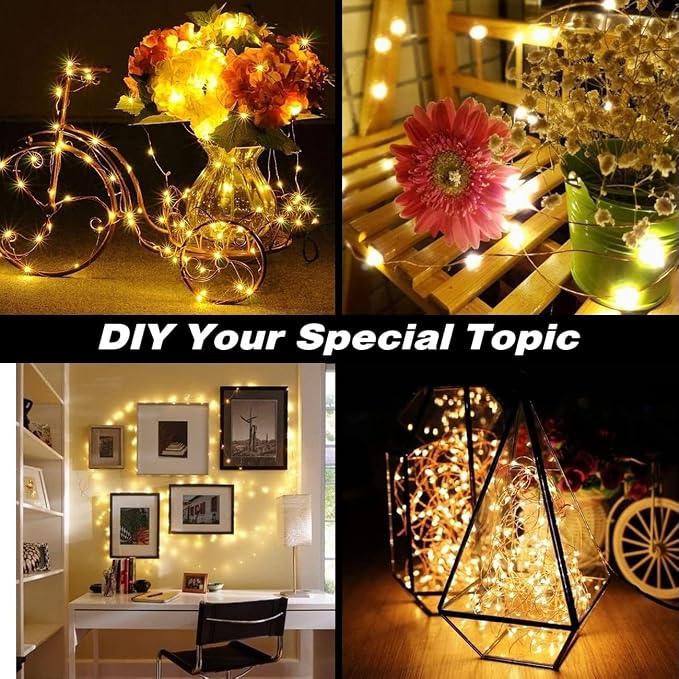 Fairy Lights Plug in,99ft 300 LEDs Christmas Lights Indoor Outdoor Warm White Copper Wire,Long Led Fairy String Lights for Bedroom Party Wedding Patio Yard Christmas Tree Decoration