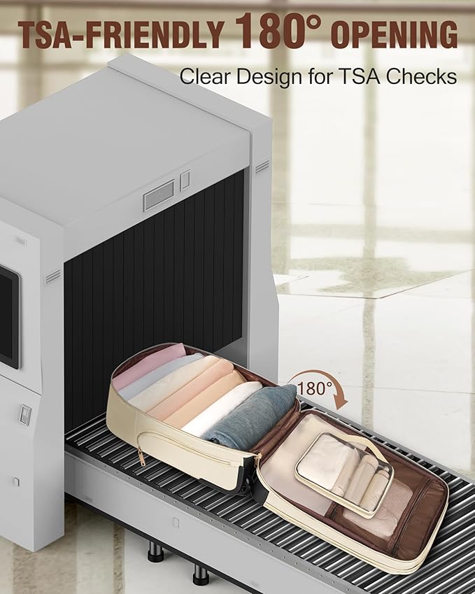 Underseat Carry On Luggage with 2 Wheels, Airline Approved Personal Item Suitcase with Multiple Compartments, Lightweight Softside Under Seat Carry-on Suitcases for Women Travel Business, Beige