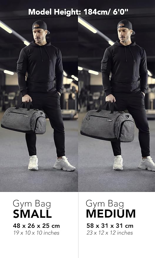 Fitgriff® Gym Bag for Men & Women with Shoe & Wet Compartment - Duffle Bag for Travel, Sports, Fitness & Workout