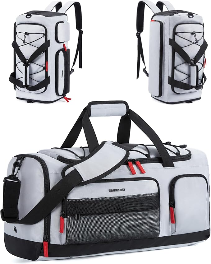 BAGSMART Gym Bag for Women & Men, Sports Travel Duffel Backpack with Shoe Compartment Laptop Compartment, Water Resistant Carry On Weekender Bag for Airplane