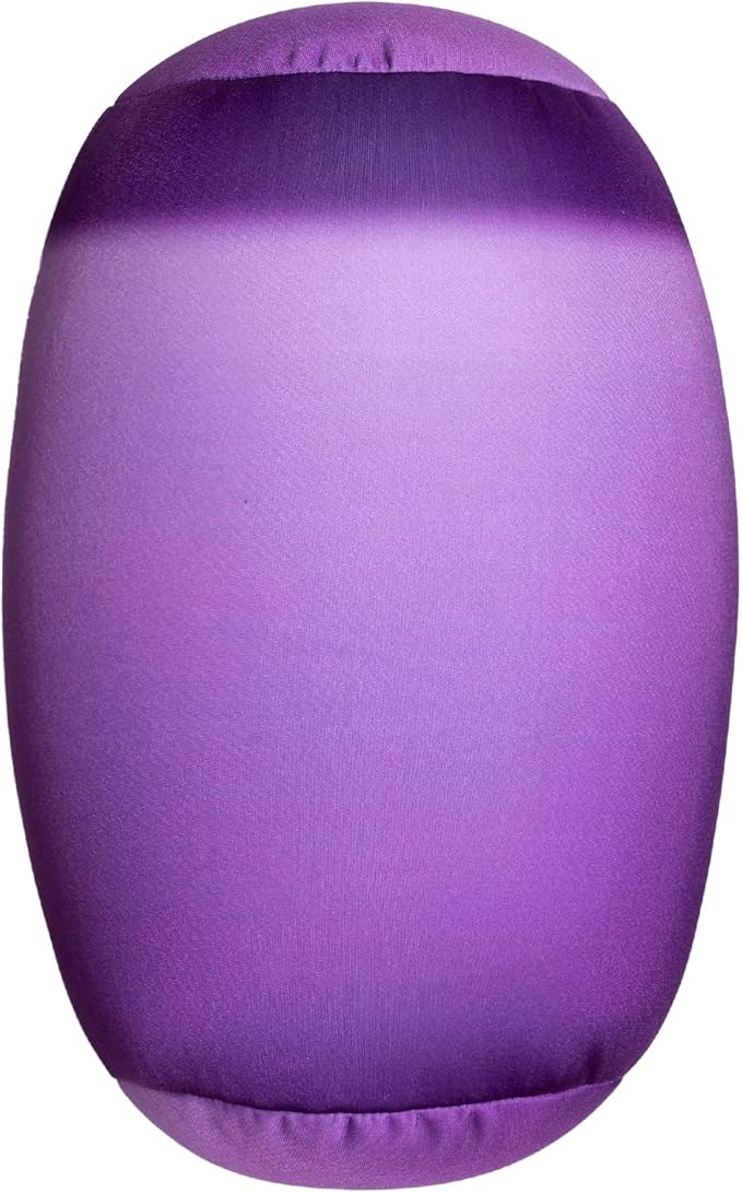 Squishy Microbead Neck Pillow, 7Inch x 12Inch Soft Travel Body Bed Pillow Bean Pillow for Kids Adult Chair Sleeping Car Seat, Fun Dormroom (Purple Colorful)