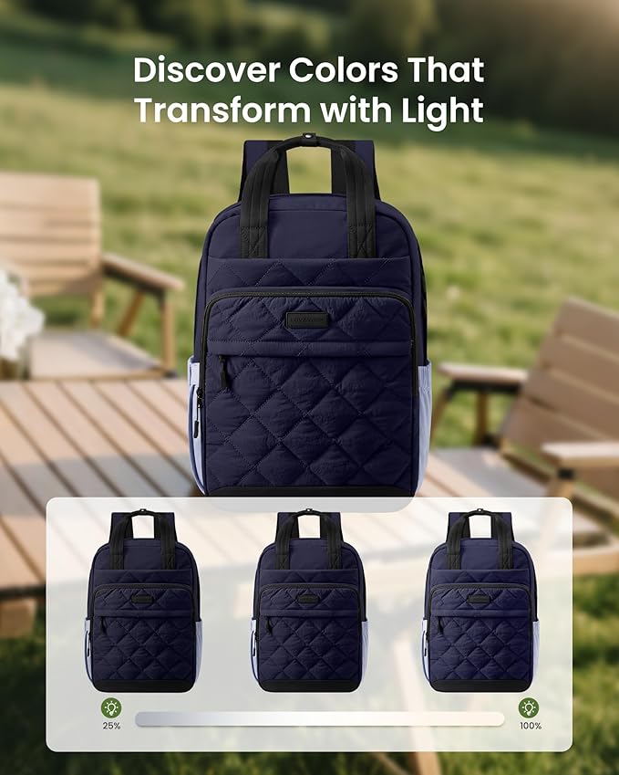 LOVEVOOK Puffer Backpack for Women Fits 15.6 Inch Laptop, Quilted Travel Backpacks Purse with Large Cup Holder, Teacher Computer Work Bags College Shool Bookbag, Puffy Carry On Personal Item Bag