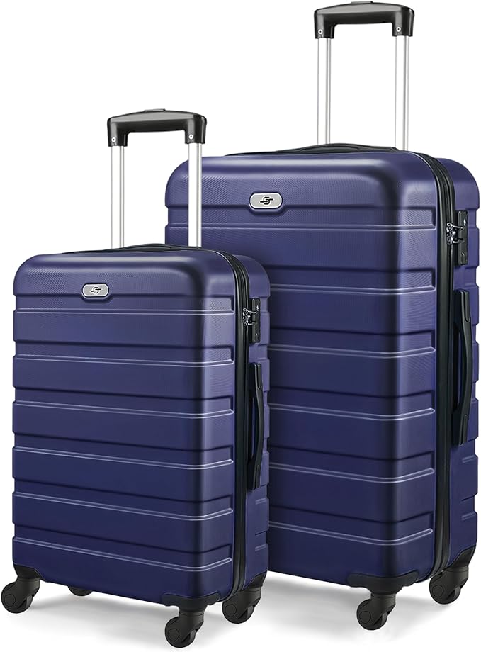 Suitour Hard Sided Luggage Sets 2 piece With Spinner Wheels,20"/24 inch Suitcases with Wheels TSA