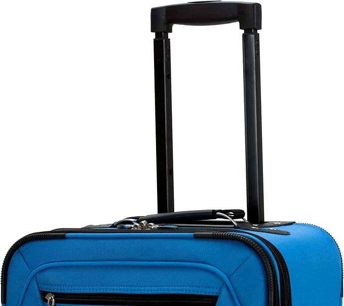 Rockland Pasadena Softside Spinner Wheel Luggage, Blue, Carry-On 20-Inch
