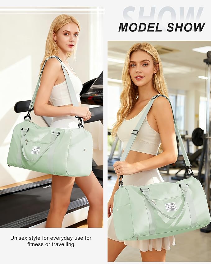 Gym Bag Womens,Travel Duffel Carry on Bag Sport Tote Bag Weekend Overnight Bag