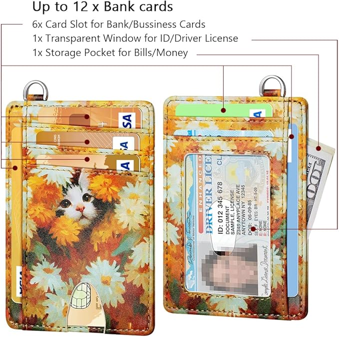 FurArt Slim Minimalist Wallet, Front Pocket Wallets, RFID Blocking, Credit Card Holder for Men
