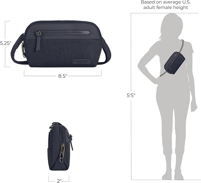 Travelon Anti-Theft Metro Convertible Small Crossbody Bag
