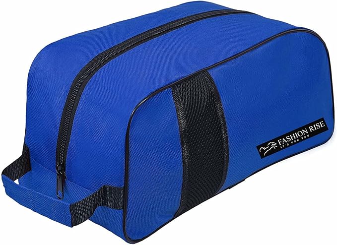 Waterproof Sports Boot/Shoe/Travel Bag for Football Cricket Rugby Golf Toiletry Gym for Boy/Girl Men/Women (Multi Colors) (Blue)