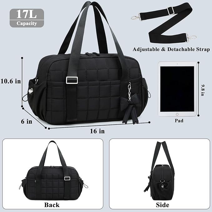 CAMTOP Gym Bag for Women, Lightweight Duffle Bag for Travel With Insulated Pocket and Wet Pocket, Small Carry On Bag for Dance Yoga Work