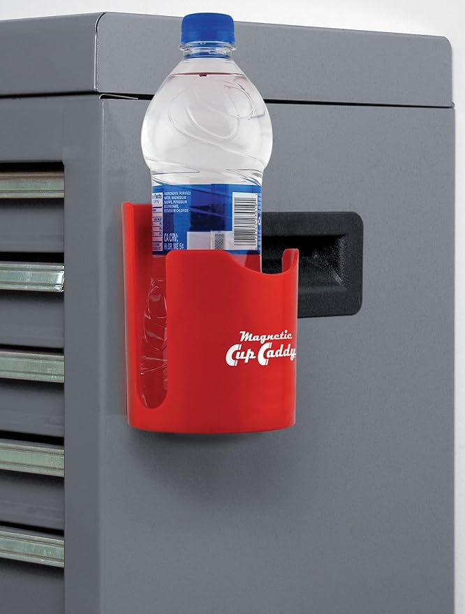 Master Magnetics Magnetic Cup Holder - Caddy for Bottles,Glasses,and Cans - Fits on Fridge,Lawnmower,Forklift,Cart,or Ladder - Heavy-Duty Magnet,(Pack of 6)