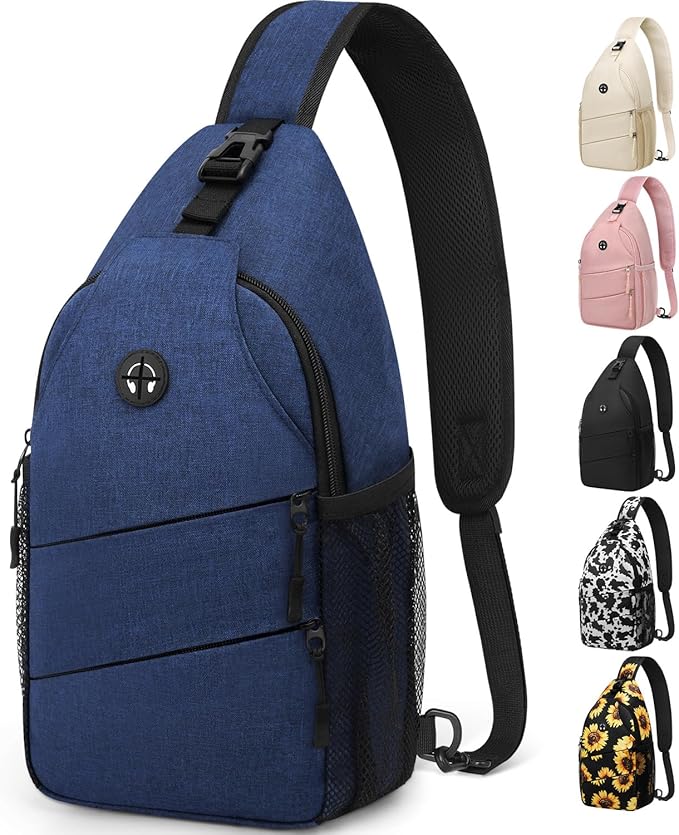 Crossbody Bags for Women Men Trendy Sling Bag Backpack Casual Chest Bag with Convertible Shoulder Strap