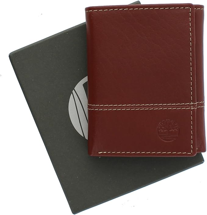 Timberland Men's Genuine Leather RFID Blocking Trifold Wallet