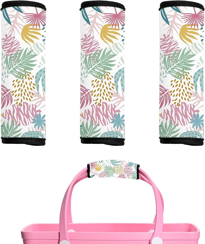 Luggage Handle Wrap 3Pcs Suitcase Identifier - Bogg Bag Strap Wrap Cover, Easy Identification Bright Neoprene Marker Sleeve Grips Comfort Travel Accessories for Airport (Y04)