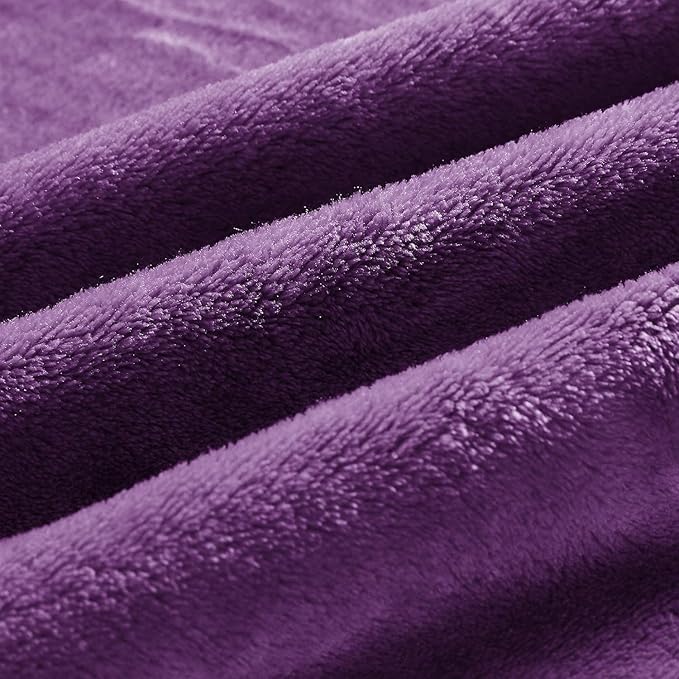 BEDELITE Fleece Blanket Purple Throw Blanket for Couch & Bed, Luxury Plush Cozy Fuzzy Blanket 50" x 70", Super Soft Warm Lightweight Fall Throw Blanket for Travel Camping