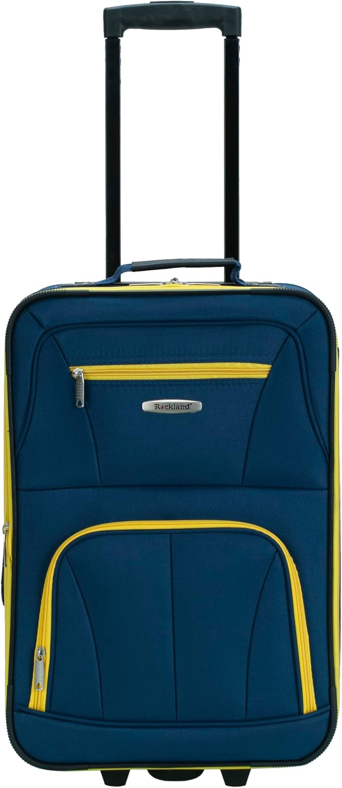 Rockland Fashion Softside Upright Luggage Set, Navy, 2-Piece (14/19)