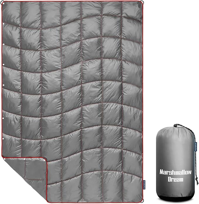 Camping Blanket, Puffy Blanket Lightweight Windproof Water Resistant for Outdoors,Hiking, Backpacking,Beach,Car,Picnic,Stadium