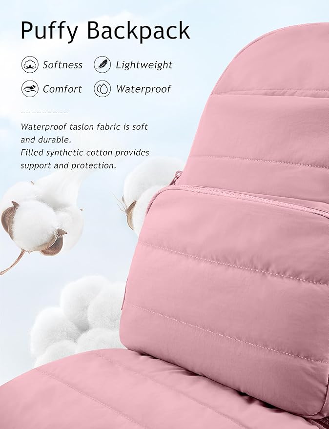 Travel Backpack for Women, 15.6 Inch Laptop Backpack, Quilted College Bookbag, Cute Work Backpacks, Water Resistant