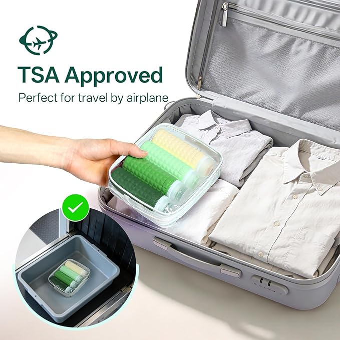 Travel Bottles for Toiletries, TSA Approved Travel Size Containers, Leak Proof Silicone Shampoo Bottles, Small Toiletry Containers with Clear Bag for Shampoo Conditioner Lotion