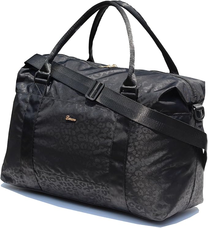 ESVAN Travel Tote Duffel Gym Bag,Weekender Overnight Carry-on Tote Crossbody Bag with Wet Pocket and Trolley Sleeve Upgraded