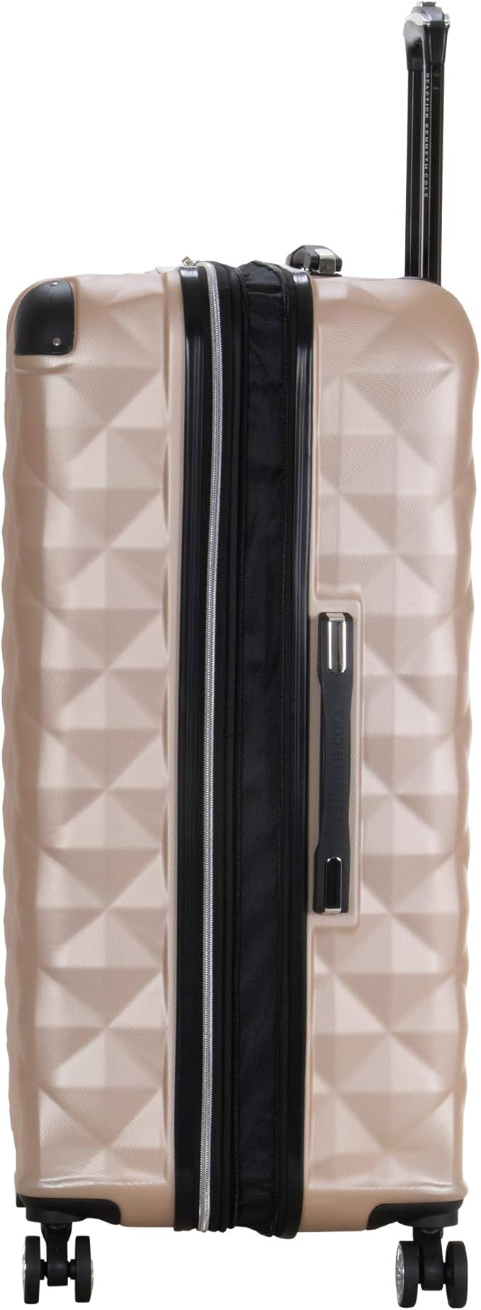 Kenneth Cole REACTION Diamond Tower Collection Lightweight Hardside Expandable 8-Wheel Spinner Travel Luggage, Rose Gold, 28-Inch Checked