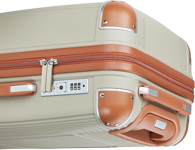 3 Piece Carry On Luggage Set with Expandable Duffel & Toiletry Bag, 20 Inch Hardshell Suitcase with YKK Zippers & Reinforced Corner Guards, Lightweight Spinner Wheels with TSA Lock(Light Khaki)