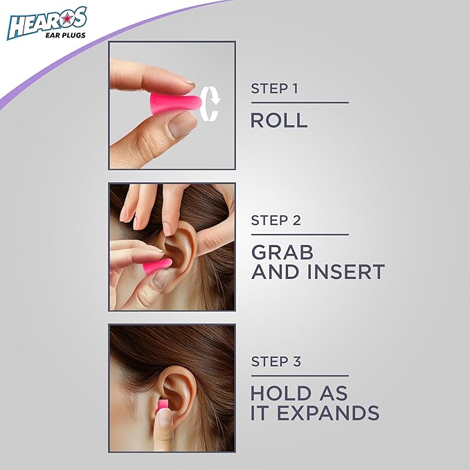 HEAROS Sleep Pretty in Pink Ear Plugs For Sleeping, 14 Pair (Pack of 1)