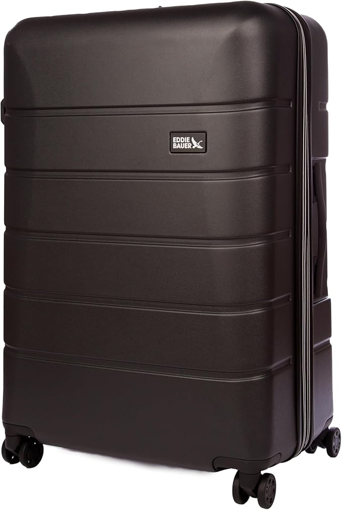 Eddie Bauer Glacier Hardside Spinner Durable PC/ABS Construction 2-Piece Set Suitcase Luggage, Carbon