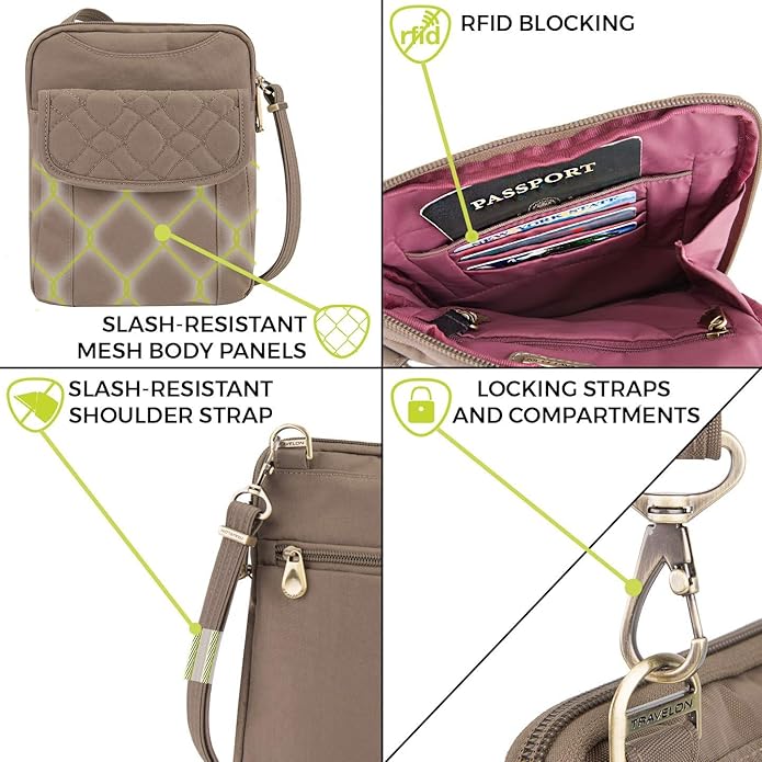 Travelon Anti-Theft Signature Quilted Slim Pouch