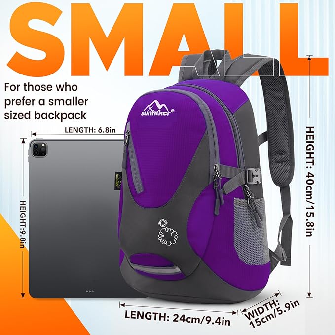 sunhiker Small Hiking Backpack Women Men 20L Lightweight Travel Backpack Daypack Casual Backpack For Cycling Outdoor Camping