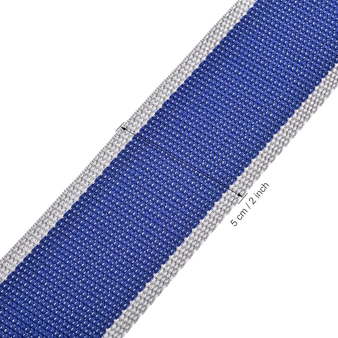 uxcell Luggage Straps Suitcase Belts with Buckle, Combination Lock, 2Mx5cm Adjustable PP Travel Packing Accessories, Blue Gray 4Pcs