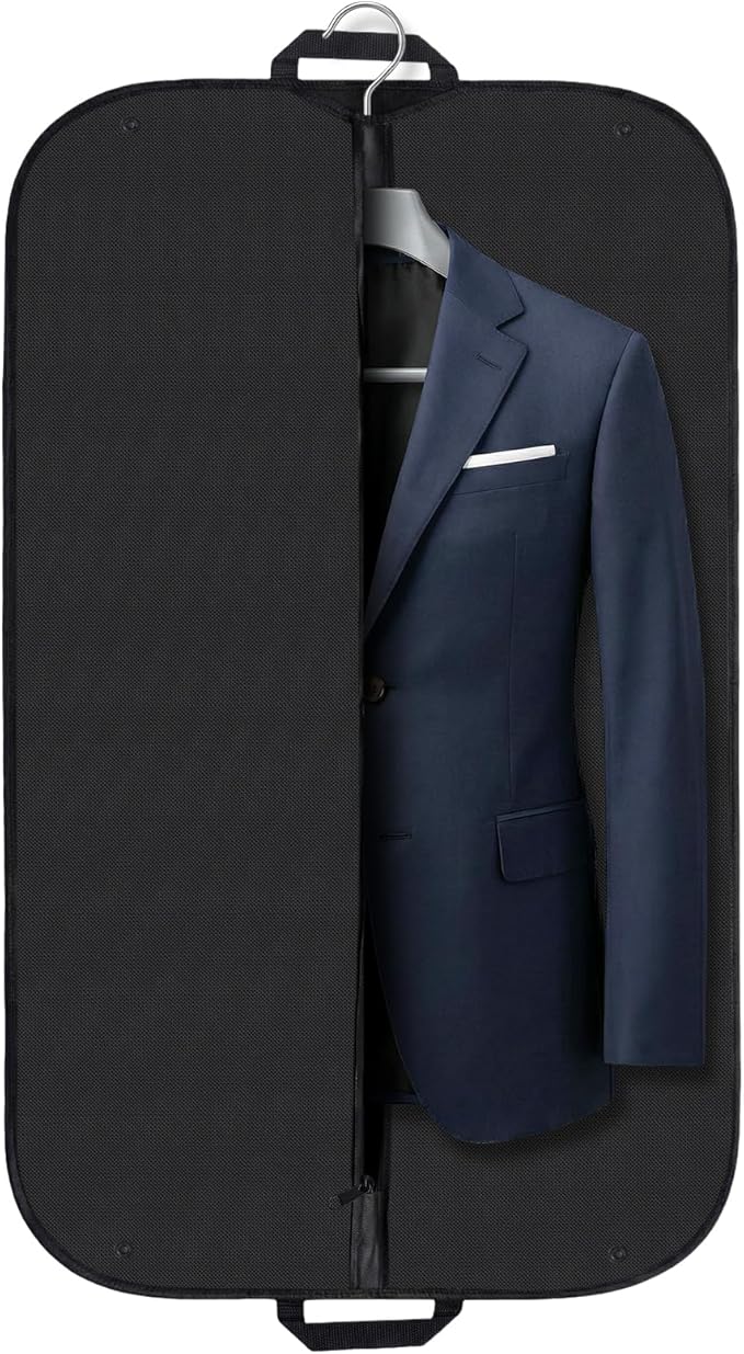 40" Breathable Garment Bag, Suit Covers, Travel Carrier Bag with Handles, Foldover