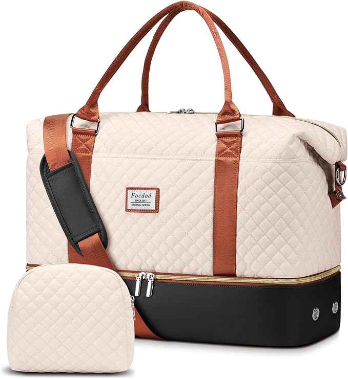 Travel Weekender Duffle Bags for Women: Overnight Bags with Shoe Compartment Large Carry on Weekend Bag with Toiletry Bag & Wet Pocket Tote Duffel Hospital Bag for Women Labor Delivery