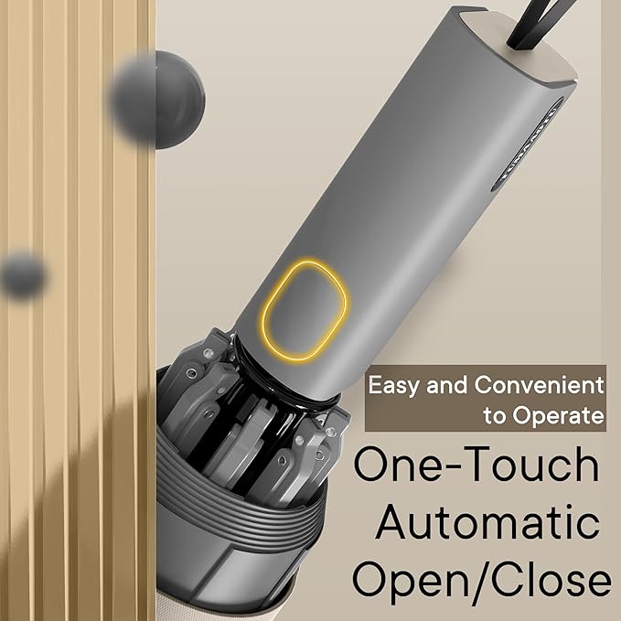 QWB TUMAAOTU Lightweight Compact Inverted Umbrella Windproof Auto Open Close – 5-Second Quick Fold Design for Women & Men, 8 Ribs Strong Travel Umbrellas for Rain & Sun, Fits Backpack & Car