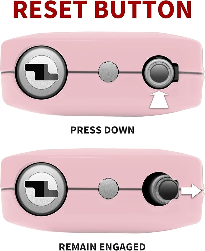 TSA Accepted Luggage Travel Lock, Set-Your-Own Combination Lock for School Gym Locker, Golf Bag, Luggage Suitcase Baggage Locks, Filing Cabinets, Toolbox, Case (Pink, 2 Pack)