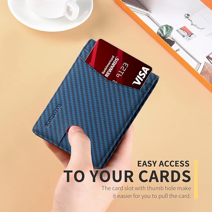 RUNBOX Wallet for Men Slim Rfid Leather 2 ID Window With Gift Box | Slim, Rfid, 2 ID Window, With Gift Box, Slim, Rfid