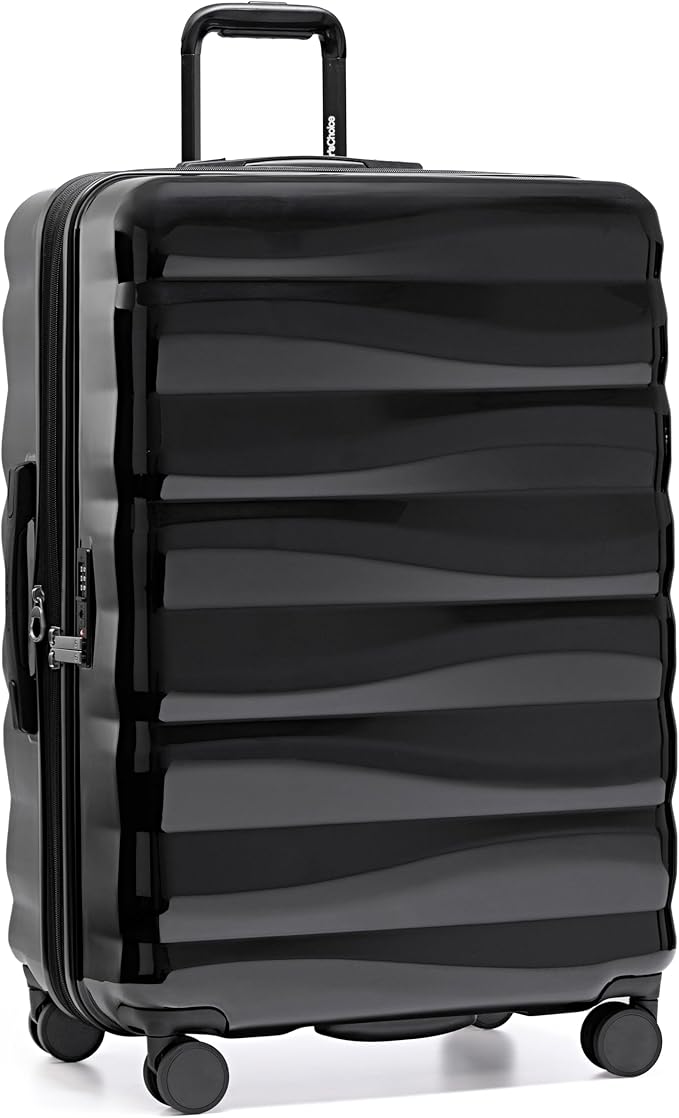 Traveler's Choice Edinburgh II Hardside Spinner Luggage, TSA Lock, Black, 29" Large